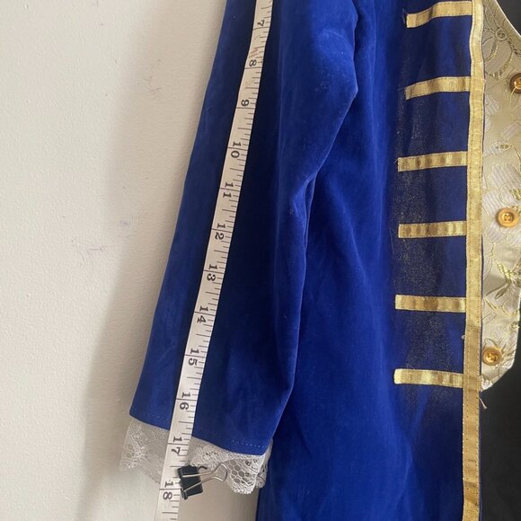 Boys Blue Regal Prince Costume Jacket with Vest - Picture 8 of 14